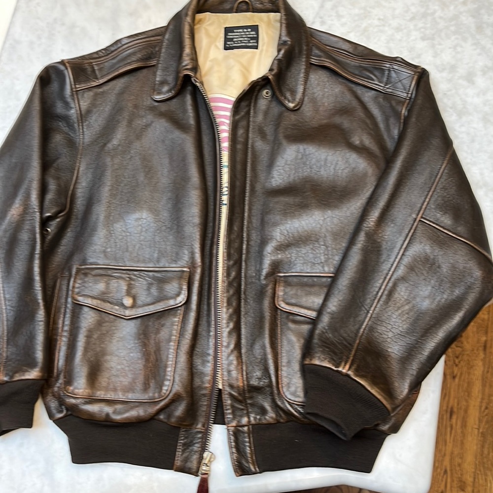 Avirex Type A-2 Leather Bomber Jacket